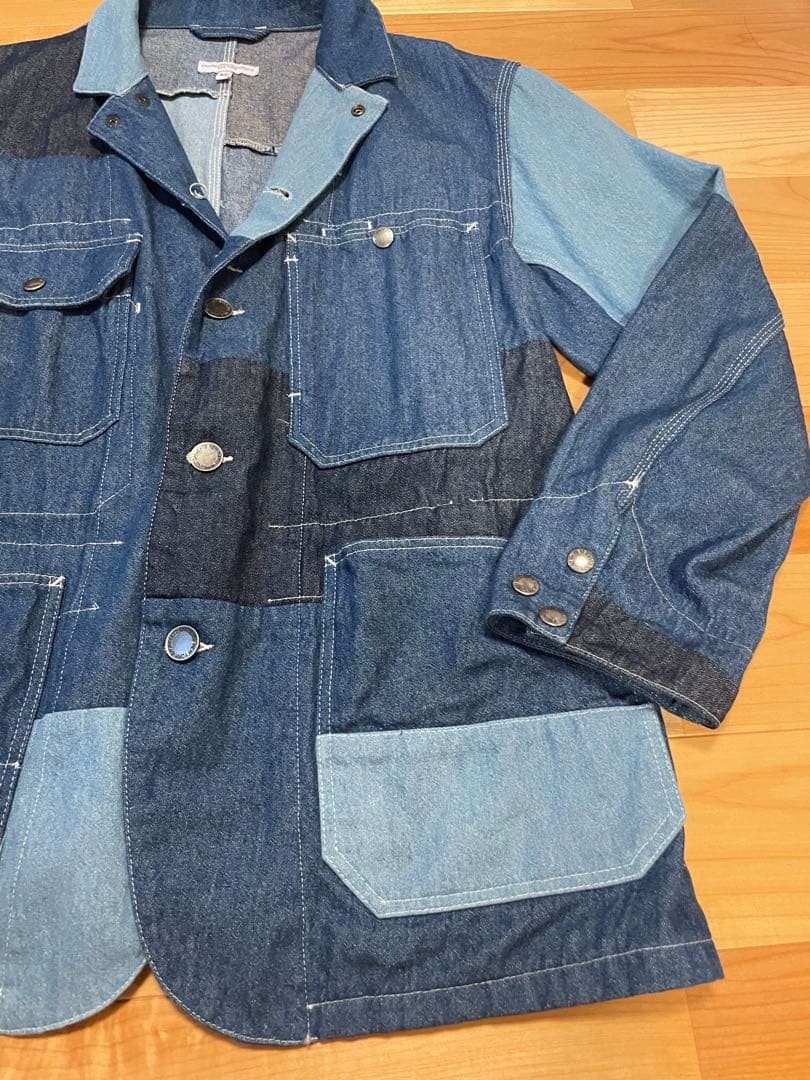 Engineered Garments Denim Patchwork Jacket Manufa… - image 4