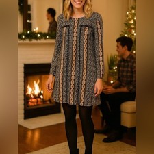 Maurices Black & Pink Print Shift Dress