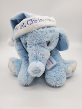 Aurora Lil Benny Phant Blue Elephant Plush My First Christmas 9" With Tag RARE
