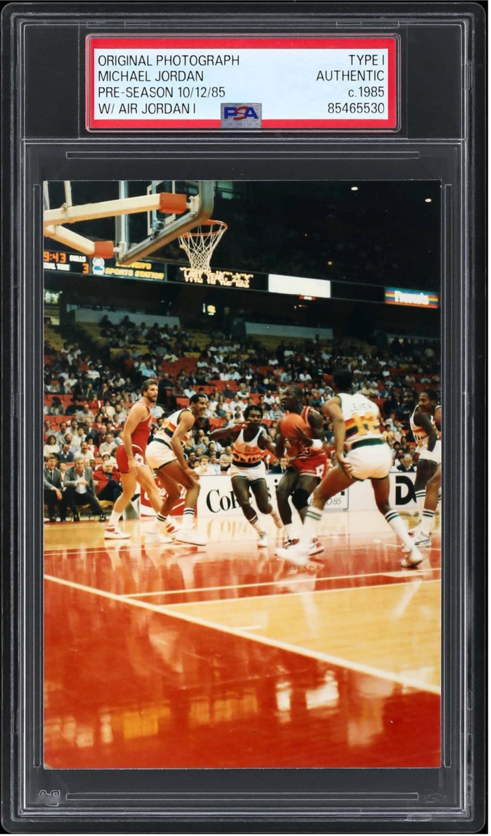 Oct. 12, 1985 MICHAEL JORDAN, PSA Type I Original Photo, Rookie