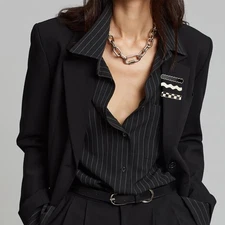 18 PCS Acrylic Cute Checker Hair Clips, Simple Geometric Duckbill Clips, Kore...