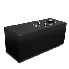 TOP-FEED BLACK ALUMINUM RACING FUEL CELL GAS TANK+CAP+LEVEL SENDER 19 GALLON/72L