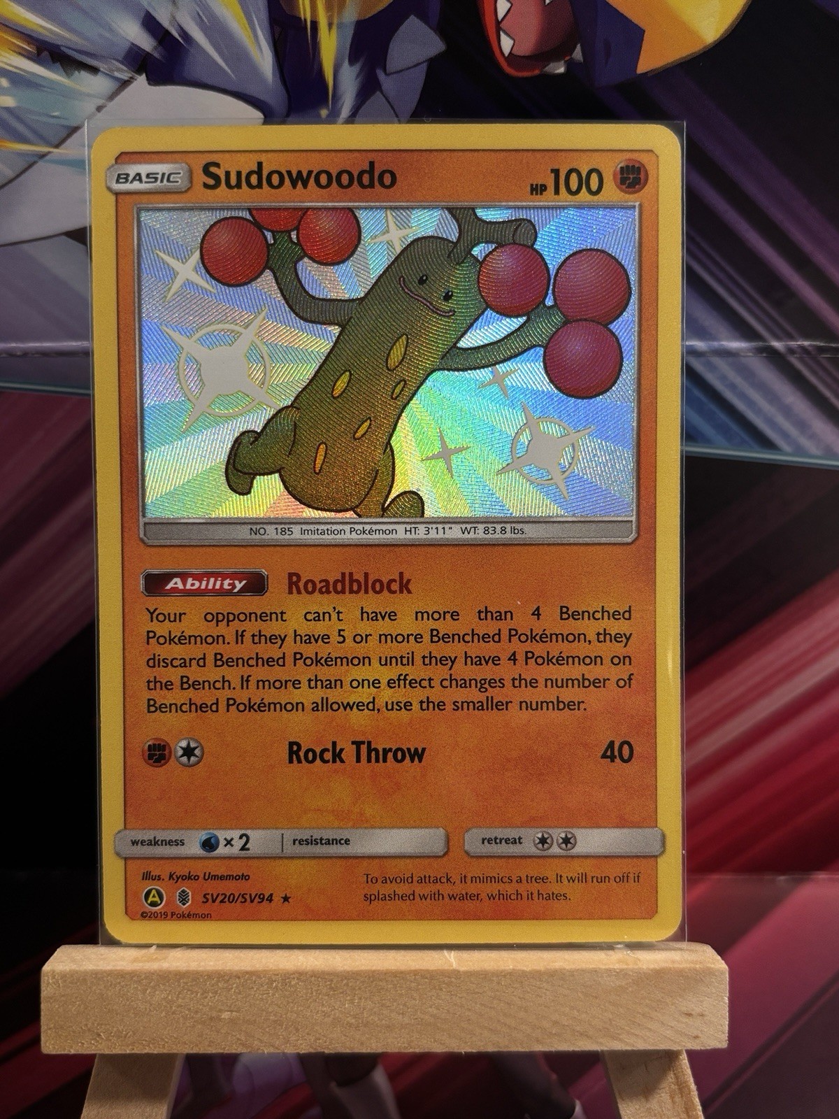 Pokémon - Sudowoodo SV20/SV94 - Hidden Fates Holo Rare - NM/M