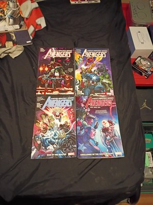 Marvel Comics Avengers Lot of 4 hard cover books See Pics for Titles