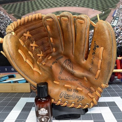 60s Era Rawlings Brooks Robinson GJ89   Basket Web   Fully Relaced