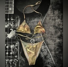 NWT Bikini Set Size Large Gold