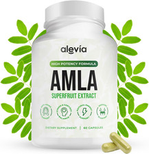 Amla Capsules 1000Mg Organic Indian Gooseberry 60 Count Ayurvedic Fruit