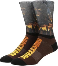 NEW Ghostface SCREAM Men's Black Athletic Crew Sock Size 10-13   SHOE 8-12