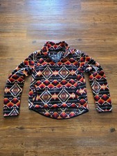 Powder River Outfitters Panhandle Youth L 1/4 Zip Aztec Southwestern Fleece