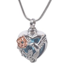 Pet Urn Necklace for Ashes Cremation Heart Charm Necklace Neck Jewelry
