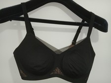 Honey Love Liftwear CrossOver Bra Wireless Sz Small 34 B/C Black Removeable Pads