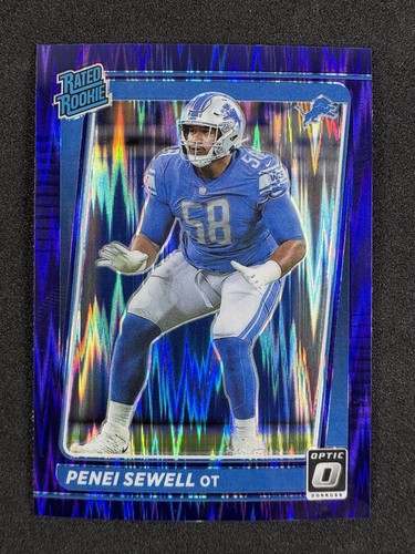 2021 Panini Donruss Optic Purple Shock Rated Rookie Penei Sewell #260 RC Lions
