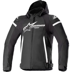 Alpinestars Zaca Waterproof Textile Jacket Motorbike Motorcycle Black White