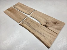 Awesome! Set Of 4 - 11" Thin Elm Lumber Wood Kiln Dried Board