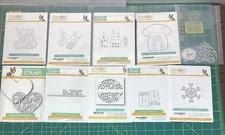 Simon Says Stamp Dies Die Cut Lot (10) birthday Christmas heart mushroom village