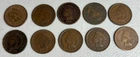 LOT OF 10 DIFFERENT INDIAN HEAD PENNIES 5 1800’s 5 1900’s (lot A)