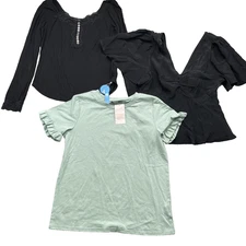 Blouse Top Lot 3 Women's Large Mix Brand Going Out Chic Office Boho Cocktail 90s