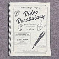 Silent Word Ministries American Sign Language Video Vocabulary Book John Barr