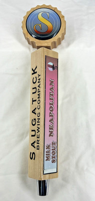Saugatuck Brewing Neapolitan Milk Stout Wood Draft Beer Tap Handle 12'' Vintage