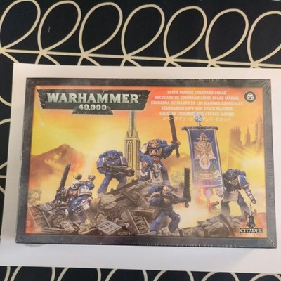 Warhammer 40k Space Marine Command Squad Sealed OOP