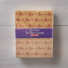 Valentine Love Hearts Background Rubber Stamp Hero Arts Wordprints S1251 New