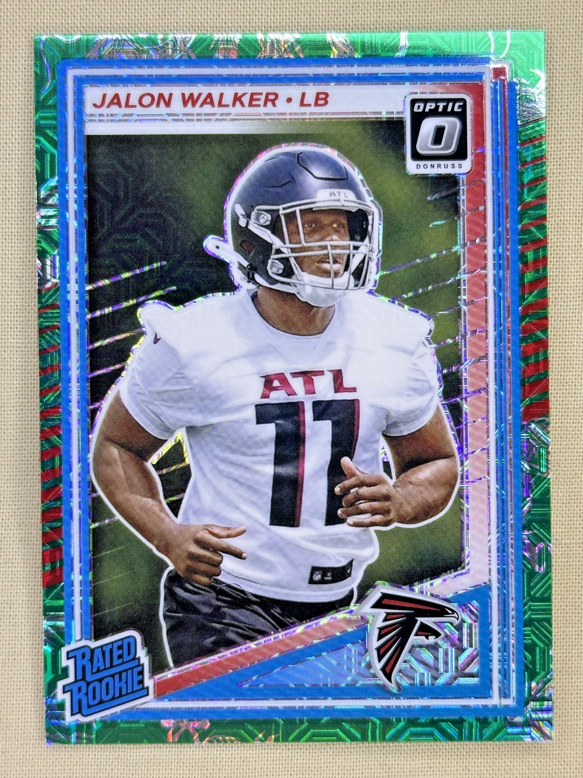2025 Donruss Optic Choice Jalon Walker RC DRAGON PRIZM /24 Atlanta Falcons #290