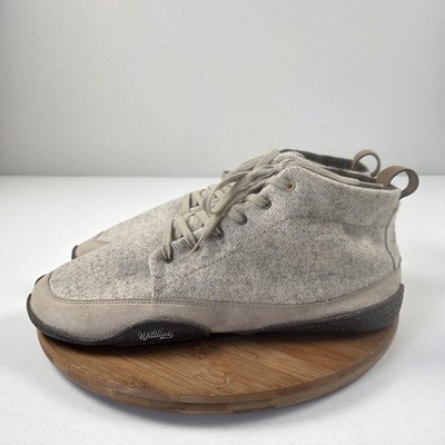 Wildling Shoes Mens Size 12 Beige Wool Felt Mid Top Casual Sneakers Lightweight