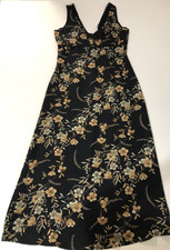 Old Navy  Black Floral Sleeveless Maxi Dress Juniors Size 1