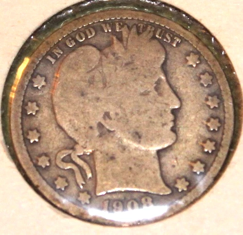 1908-O Barber Quarter