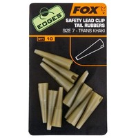 Fox Edges Safety Lead Clip Tail Rubbers Trans Khaki Karpfen Rig Vorfach ZubehöR