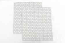Set of 2 Modern Geometric Beige Placemats - Stylish Dining Decor