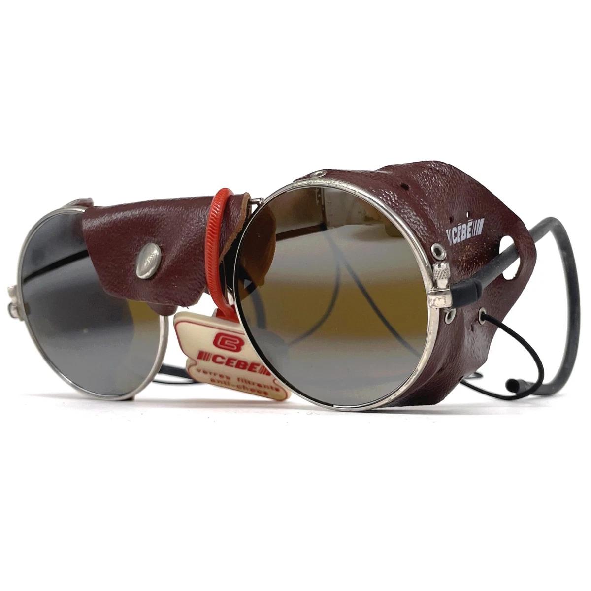 Vintage Cebe Sunglasses Red Geometric Frames with Brown  display picture 2