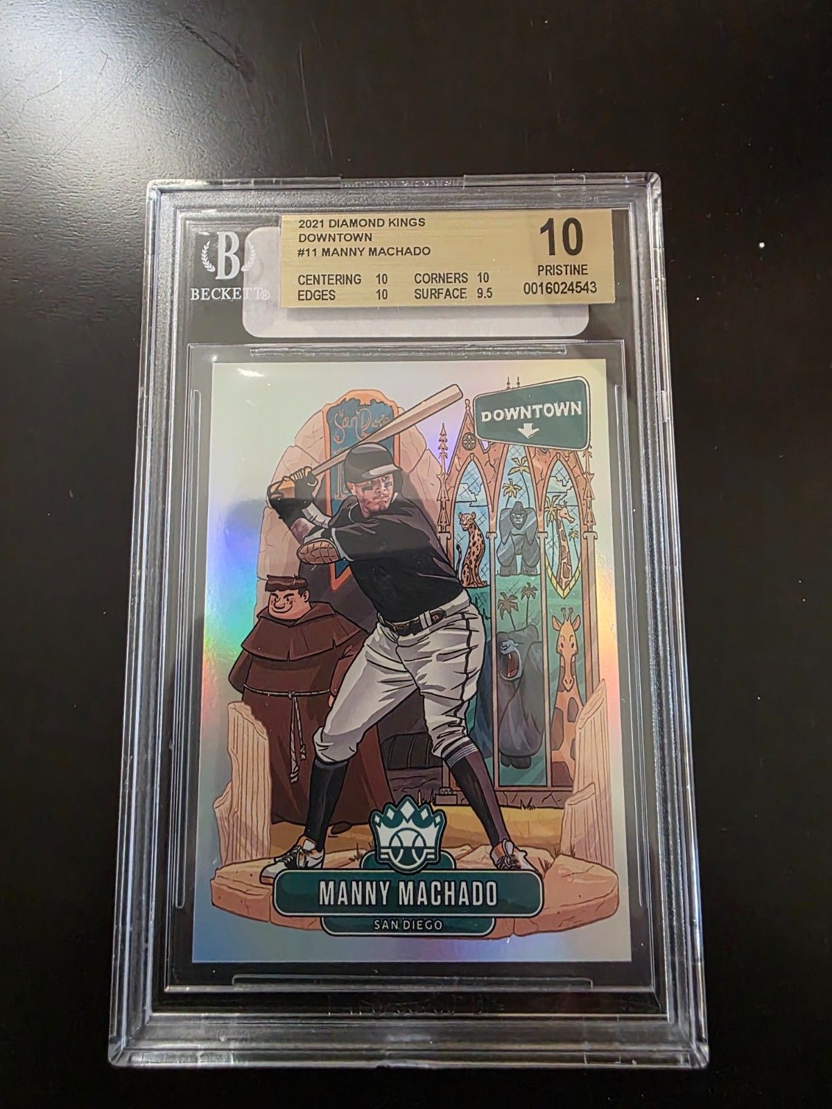 Manny Machado 2021 Panini Diamond Kings #D11 Downtown SP Insert BGS 10 Pristine!