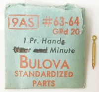 Bulova 9as Grd20 Vintage Minute Gold Tone Hand Only 63-64 Original Package Bulova 9as Grd20 Vintage Minute Gold Tone Hand Only 63-64 Original Package