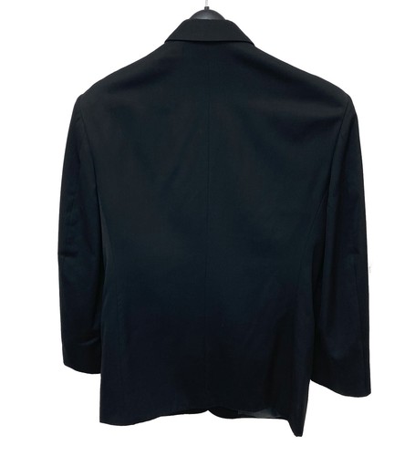 Men's Tallia Black Tuxedo with Pants Two Button Satin Notch Lapels Size 40R 32W - Picture 3 of 5