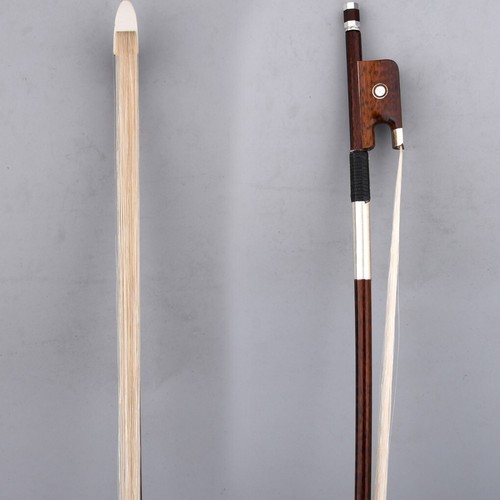 D.Peccatte Copy Master Antique Snakewood Cello Bow 4/4 Parisan eye Silver Heavy - Picture 12 of 12