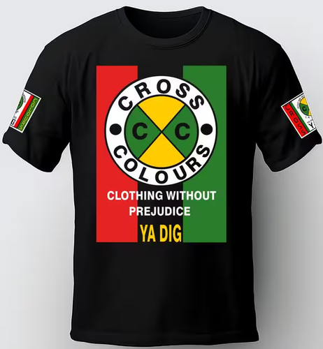 CROSS COLOURS T-SHIRT. YA DIG. HIP HOP LEGENDS RAP LEGENDS. MUSIC T-SHIRTS.
