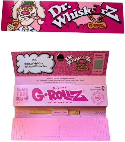 2|1 x G-Rollz Dr Whiskerz Pink Kingsize Papiere Tips & Poker SCHNELLER SERVICE NEU - Bild 2 von 3