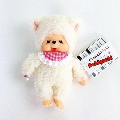 Monchhichi Friends Chum the Sheep Stuffed Toy Plush S Size from Japan Sekiguchi
