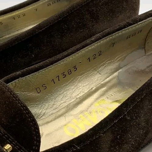 Salvatore Ferragamo Women’s Brown Suede Loafers Shoes Size 7 AAA - Picture 10 of 12