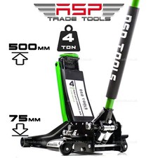 Quick Lift Heavy Duty Dual Pump 4 Ton Ultra Low Profile Floor Trolley Jack