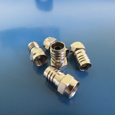 AIM ELECTRONICS  25-7030 Qty of 100 per Lot COAX CABLE ENDS SCREW ON