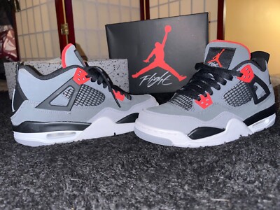 AIR JORDAN 4 RETRO (GS) Grey, infared andblack 23 in color