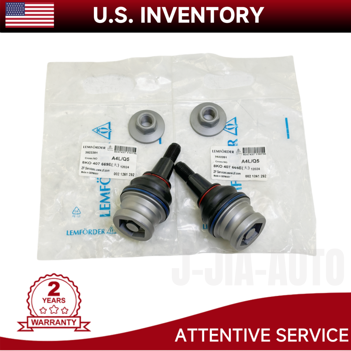 OEM Left &Right Front Suspension Ball Joint For Audi A4 A5 A6 A7 Q5 8W0407689B