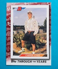 2021 Topps Through the Years RED Chipper Jones /10 (1992 Bowman RC reprint)