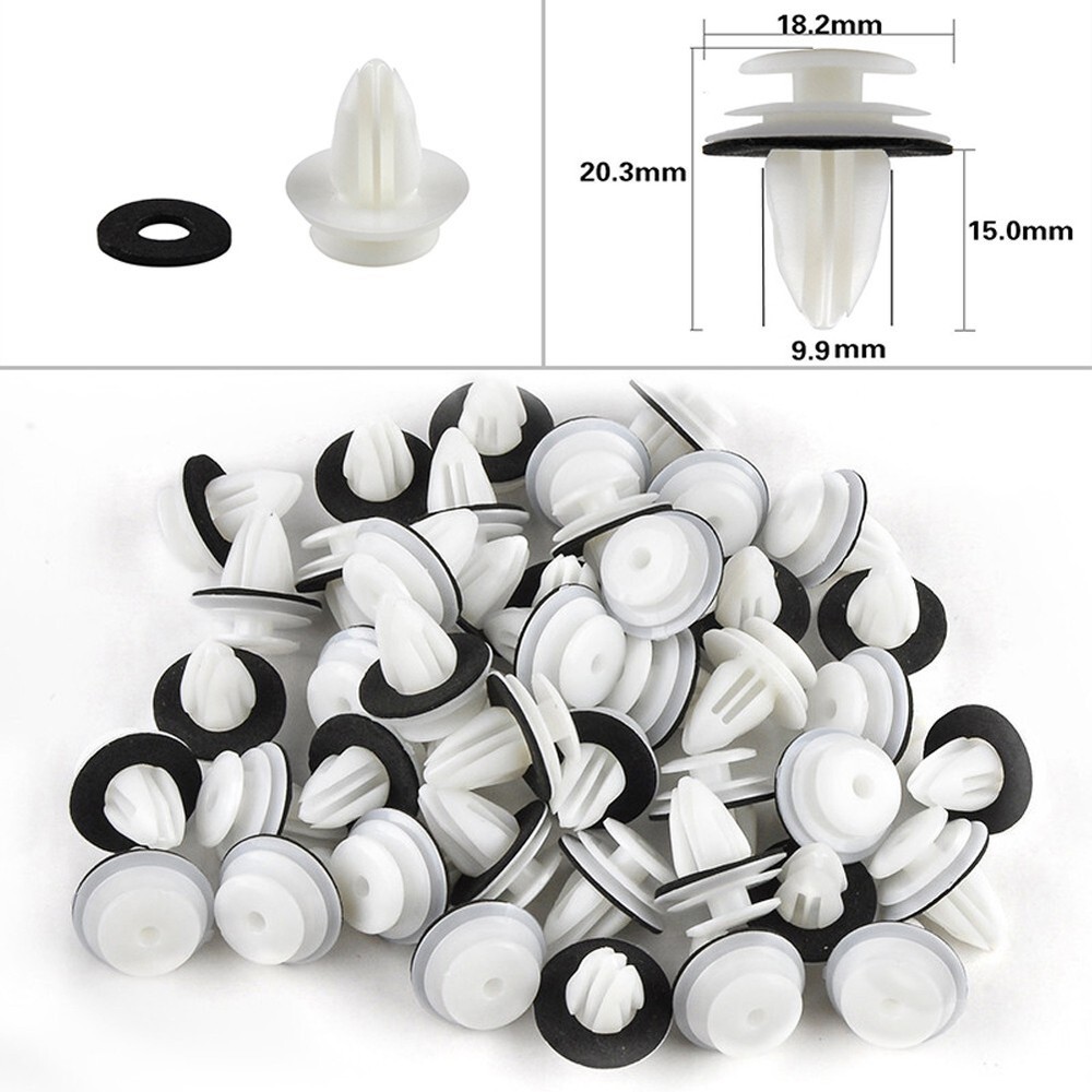 Car Push Pin Door Trim Panel  Fastener Bumper Rivet Retainer 100pcs Accessories