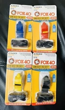 (2 pack) Fox 40 Sonik Blast CMG 3-Chamber Pealess Whistle + Lanyard Mix n Match