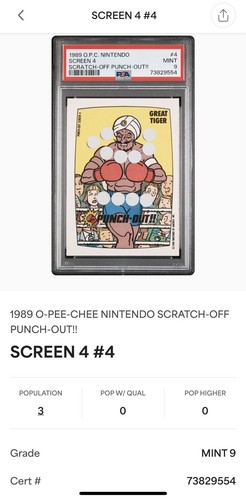 1989 OPC O-Pee-Chee Nintendo Mike Tyson Punch Out Complete Registry Set 10 PSA 9 - Picture 6 of 10