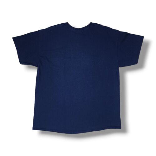 New York Graphic with Sky Line Navy Short Sleeve Gildan T-Shirt Men's Size XL - Picture 2 of 9