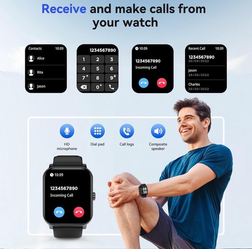 Smart Watch for Men Women Answer/Make Calls,Smartwatch with Heart Rate Sleep - Picture 3 of 3